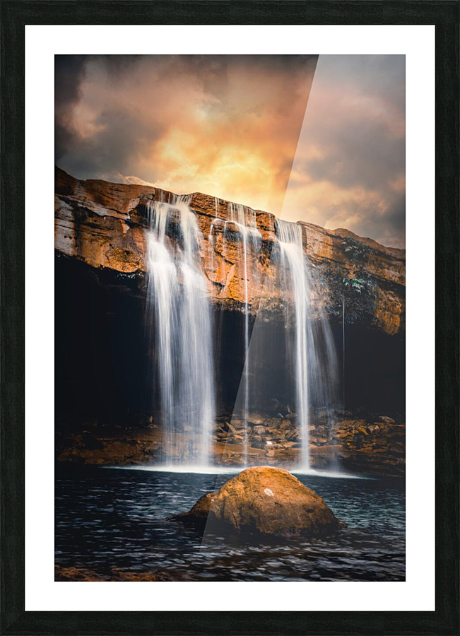 waterfalls  never lie Picture Frame print