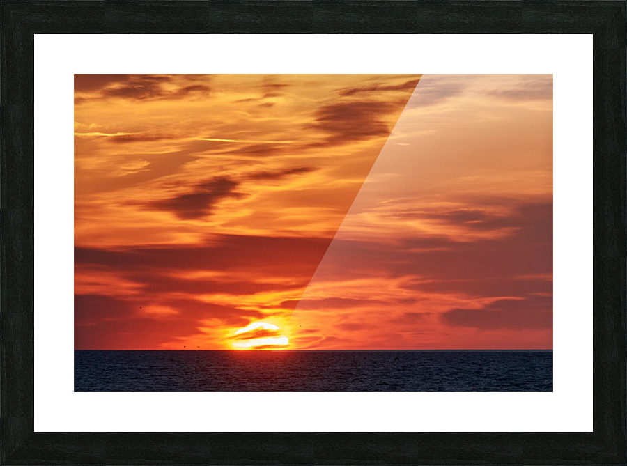 clouds are orange Picture Frame print