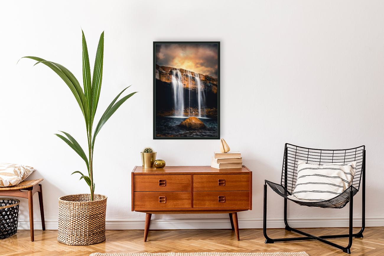 waterfalls  never lie Reproduction