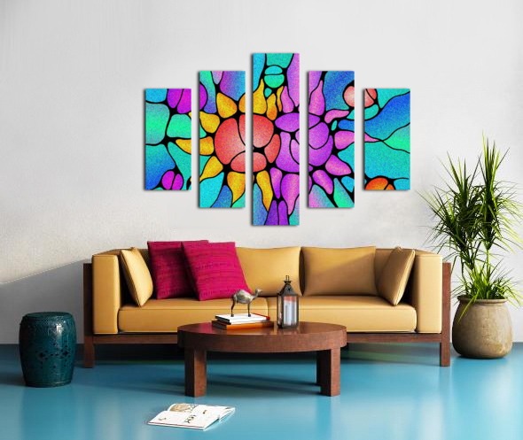 Two Planets Neurographic Art by Ina Kirsten Wall Art