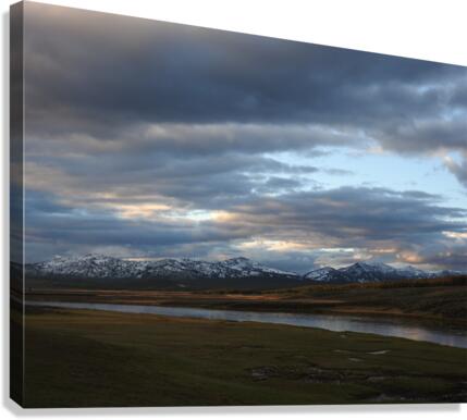 Snowy Mountaintop- Sunset 2 Canvas Print