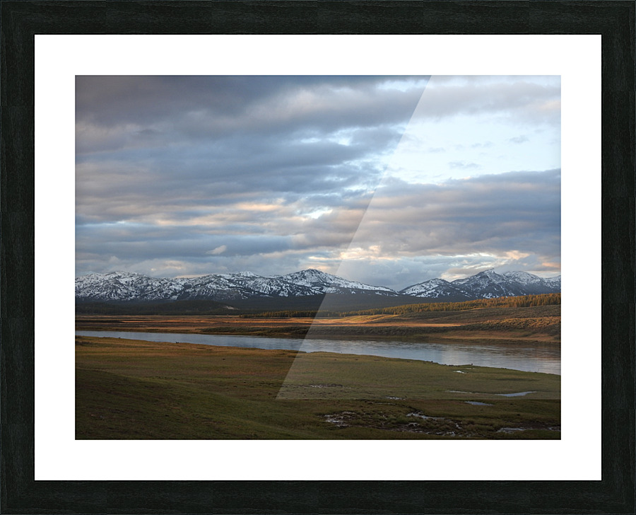 Snowy Mountaintop- Sunset Picture Frame print