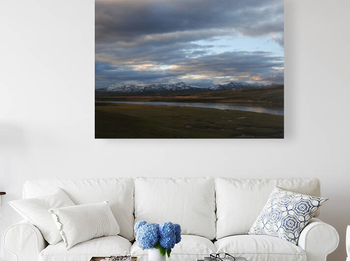 Snowy Mountaintop- Sunset 2 Reproduction