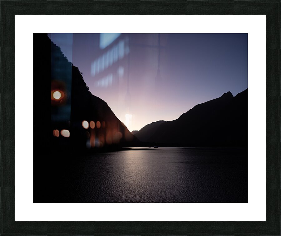 purple mountain sunset Picture Frame print