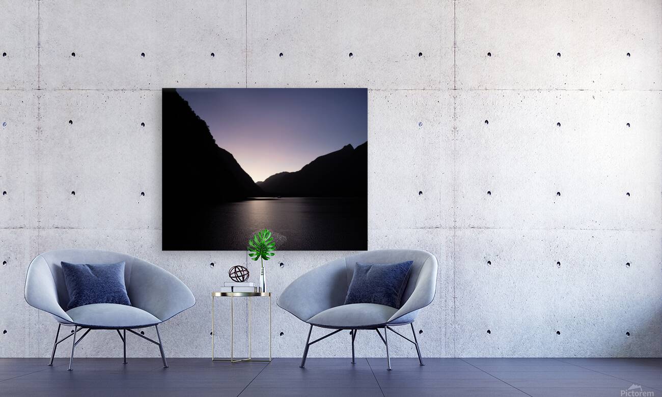 purple mountain sunset Reproduction