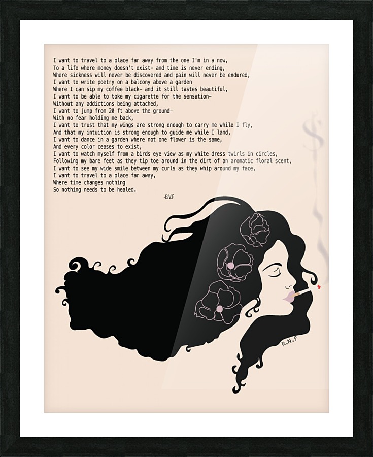 Addictions Picture Frame print