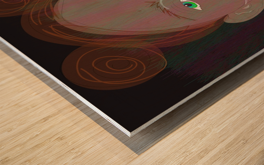 Colourful  Wood print