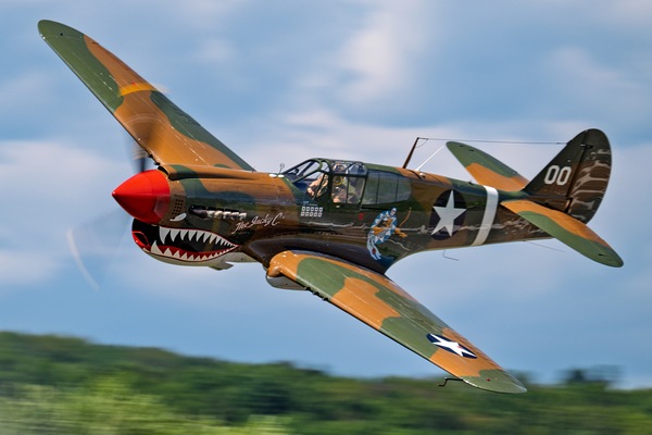 Curtiss P-40 Warhawk Low Altitude High Speed Pass Digital Download