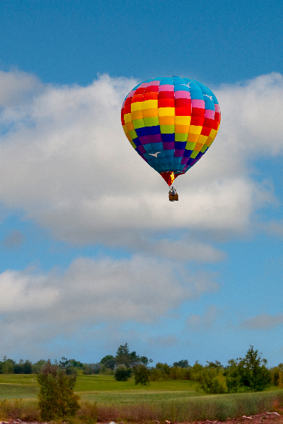 Hot Air Balloon Floating Over the Countryside Digital Download