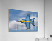 US Navy F-18 Super Hornet of the Blue Angels races across the sky Impression acrylique