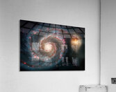 The Whirlpool Galaxy – A Cosmic Dance of Light and Gravity Impression acrylique