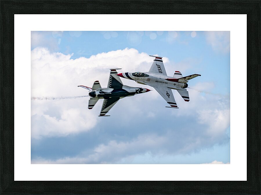 USAF Thunderbirds - Knife  edge Pass Picture Frame print