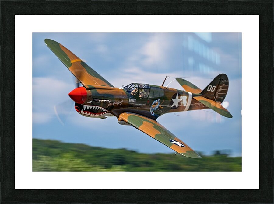 Curtiss P-40 Warhawk Low Altitude High Speed Pass Picture Frame print