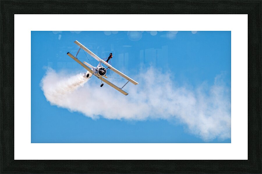 Grumman C-164 Ag Cat  and a Daring WingWalker.  Picture Frame print