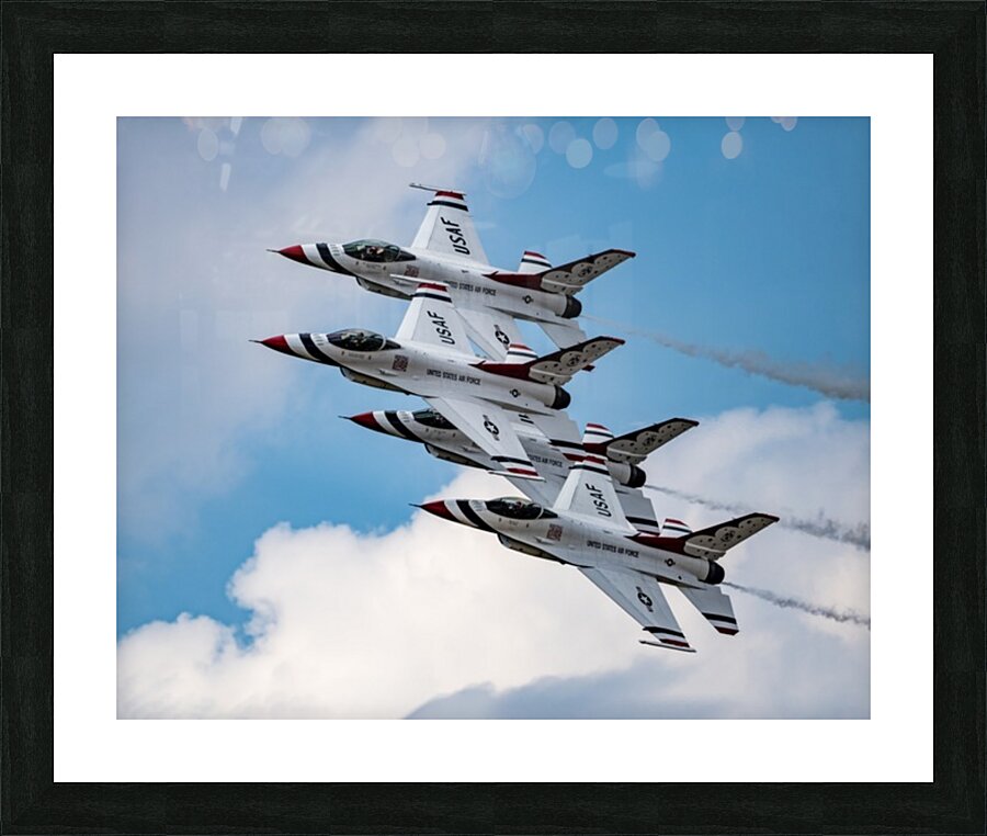 USAF Thunderbirds in their Diamond Formation Picture Frame print