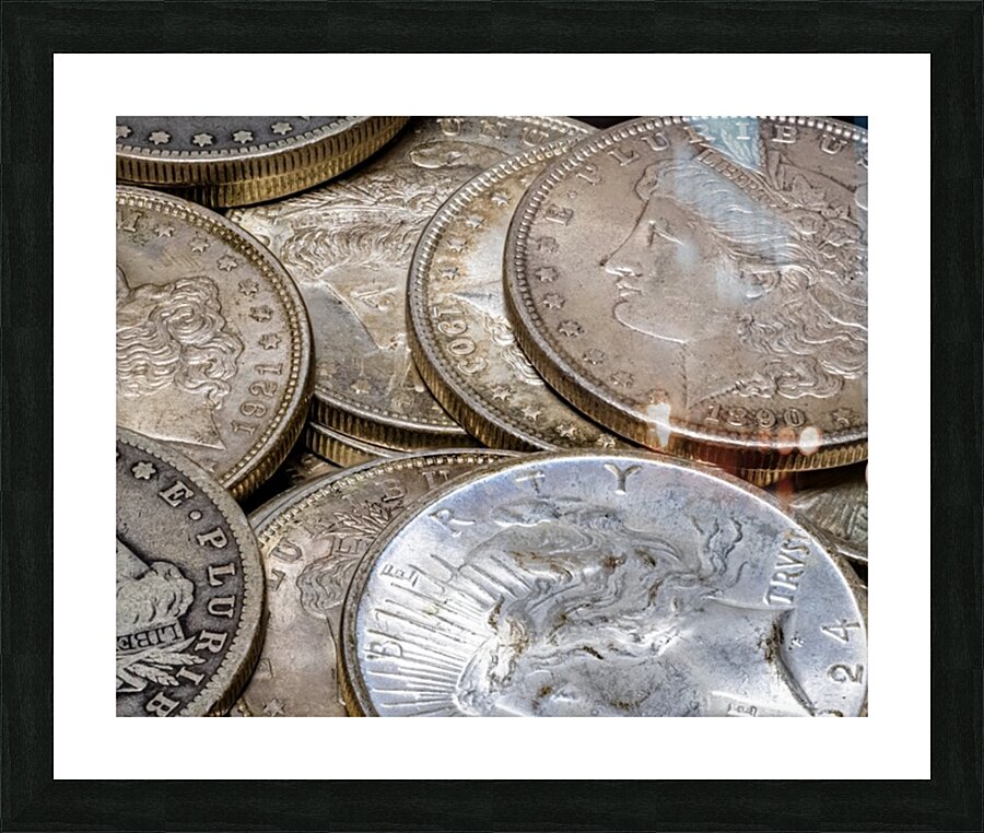 Silver Dollars Picture Frame print