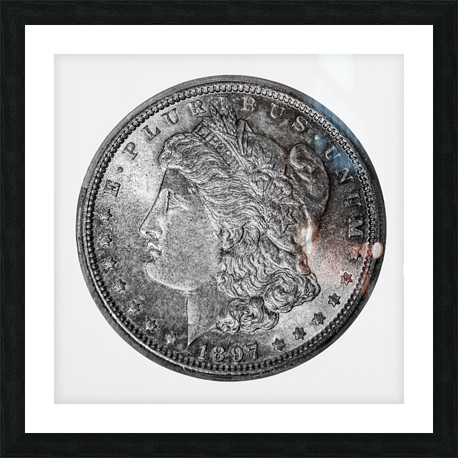 1897 Morgan Silver Dollar Impression et Cadre photo