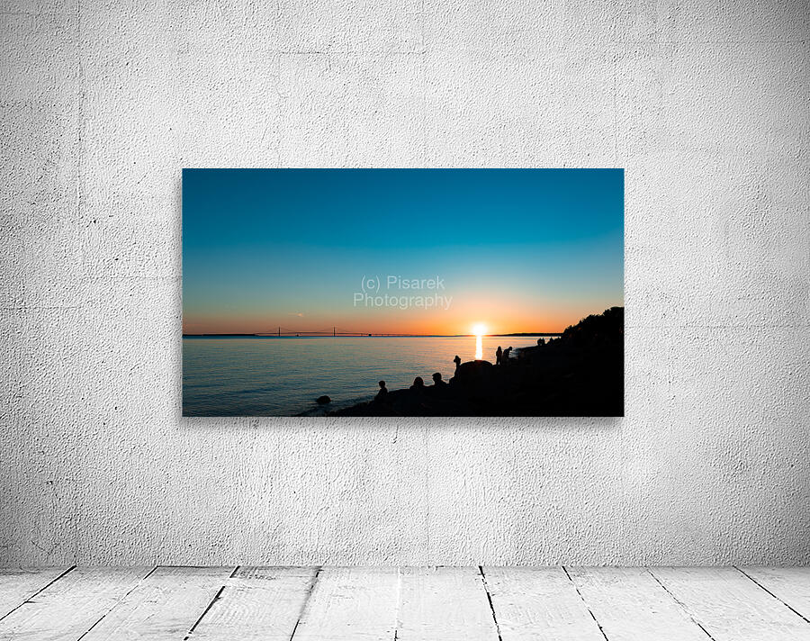 Sunset and the Mackinac Bridge Wall Preview