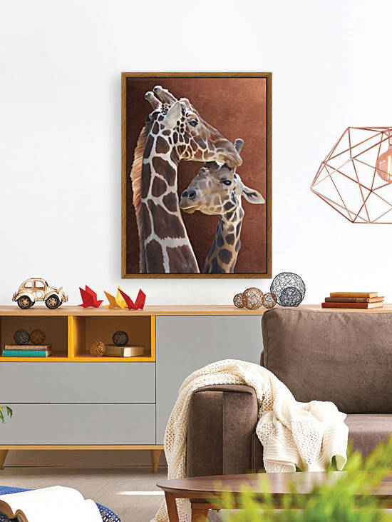 Affectionate Giraffes Portrait 5x7 by Studio Dalio