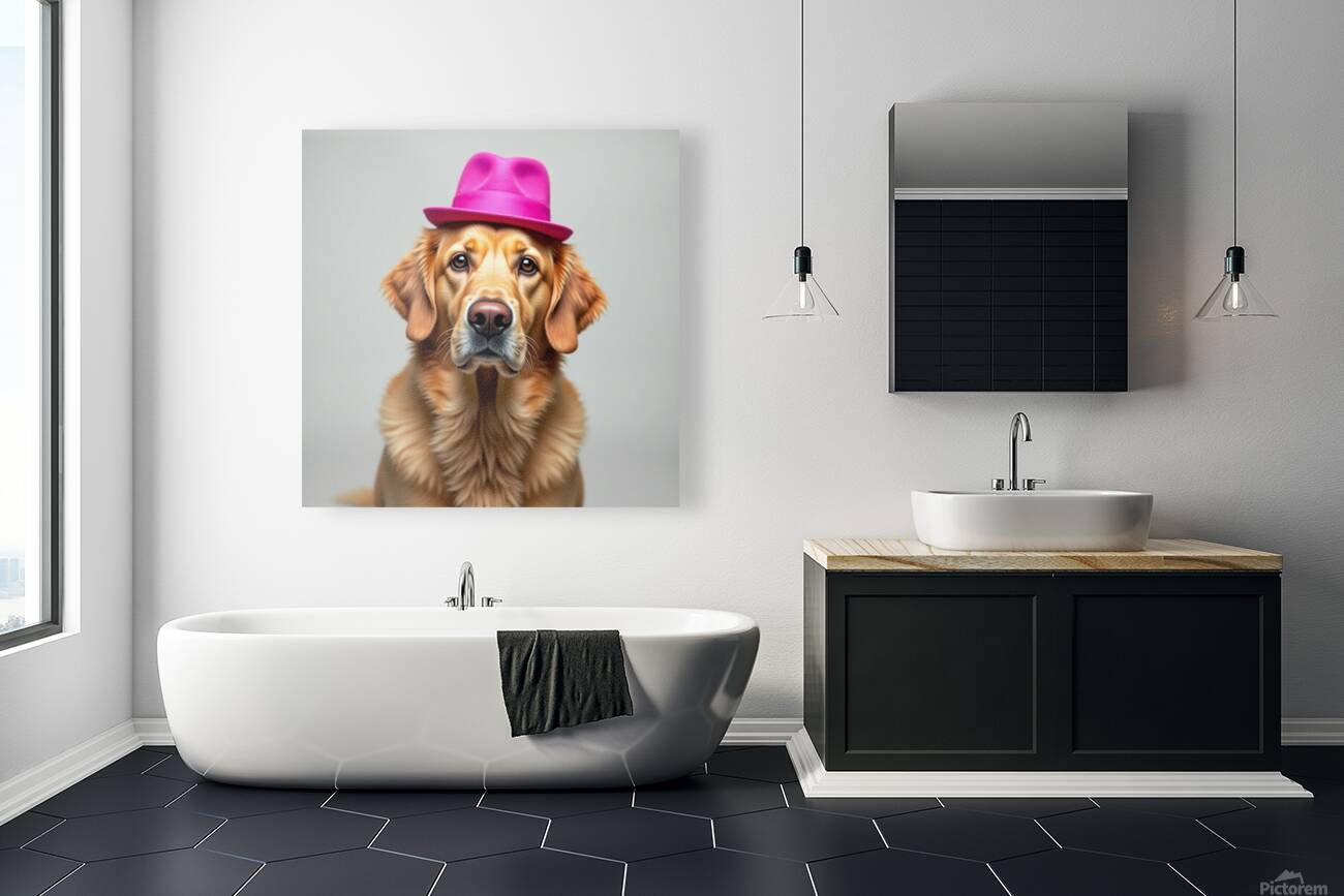  A golden retriever clearly not thrilled Reproduction