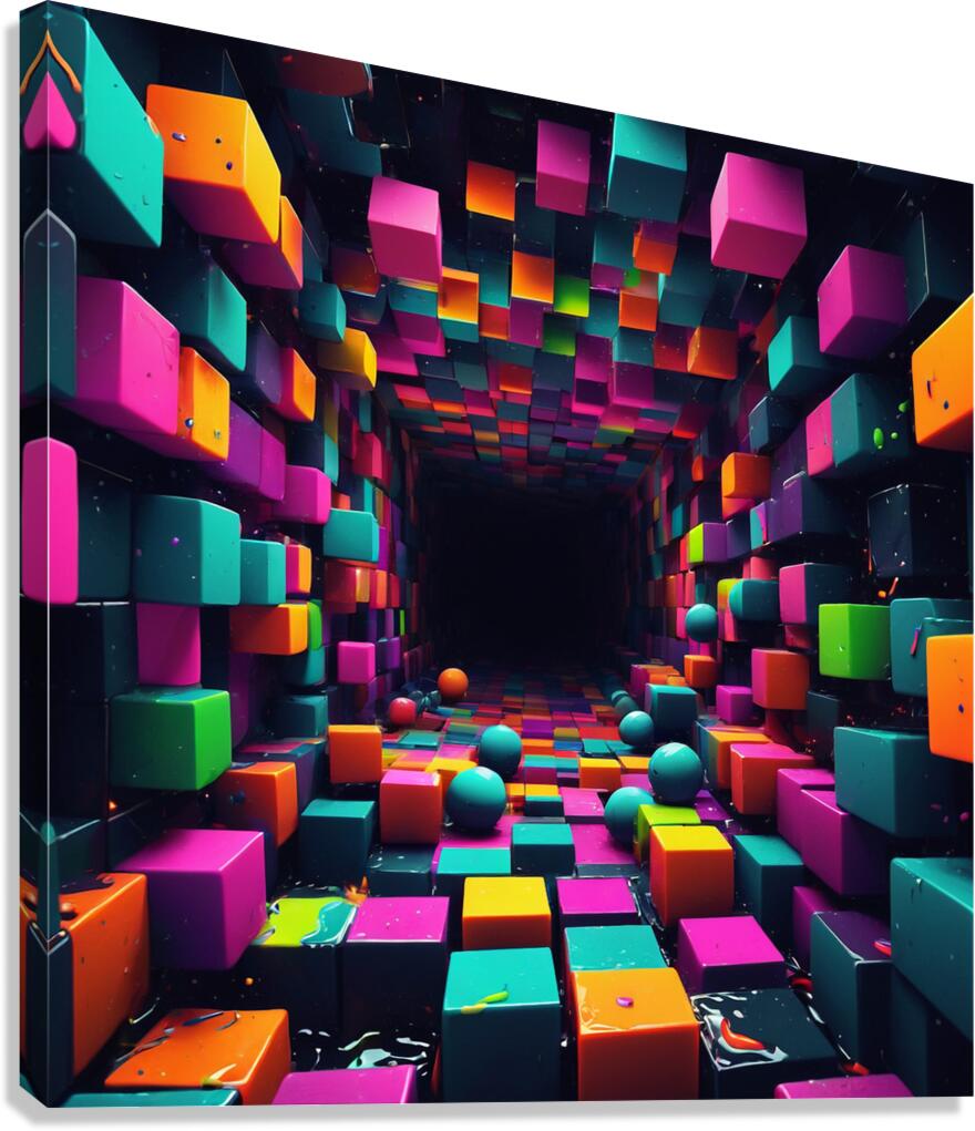  neon colours  Canvas Print