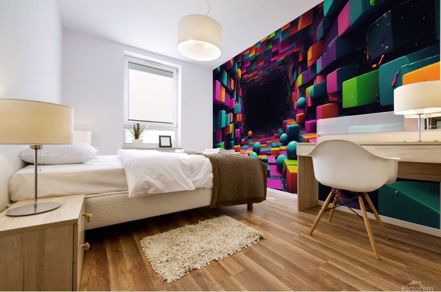  neon colours  Mural print