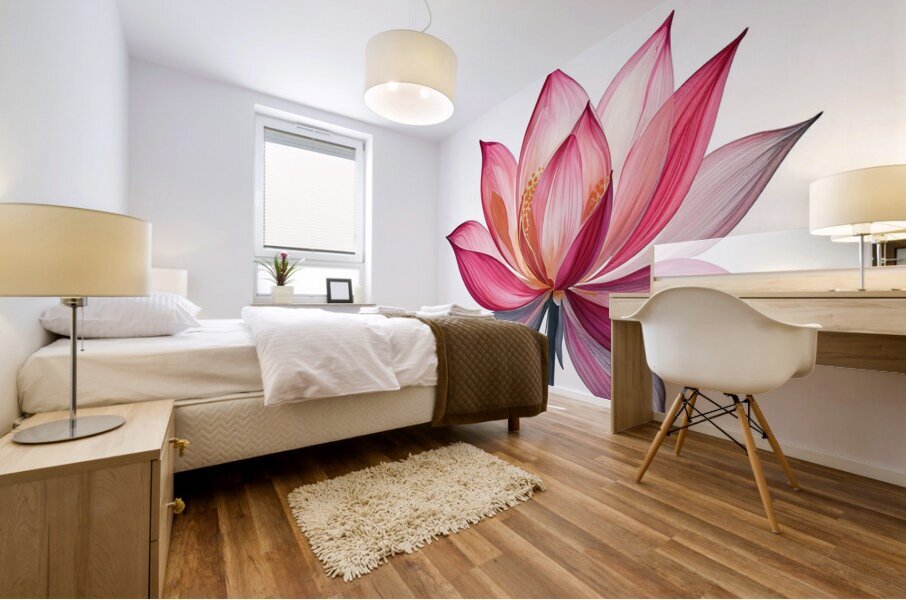  abstract lotus flower  Mural print