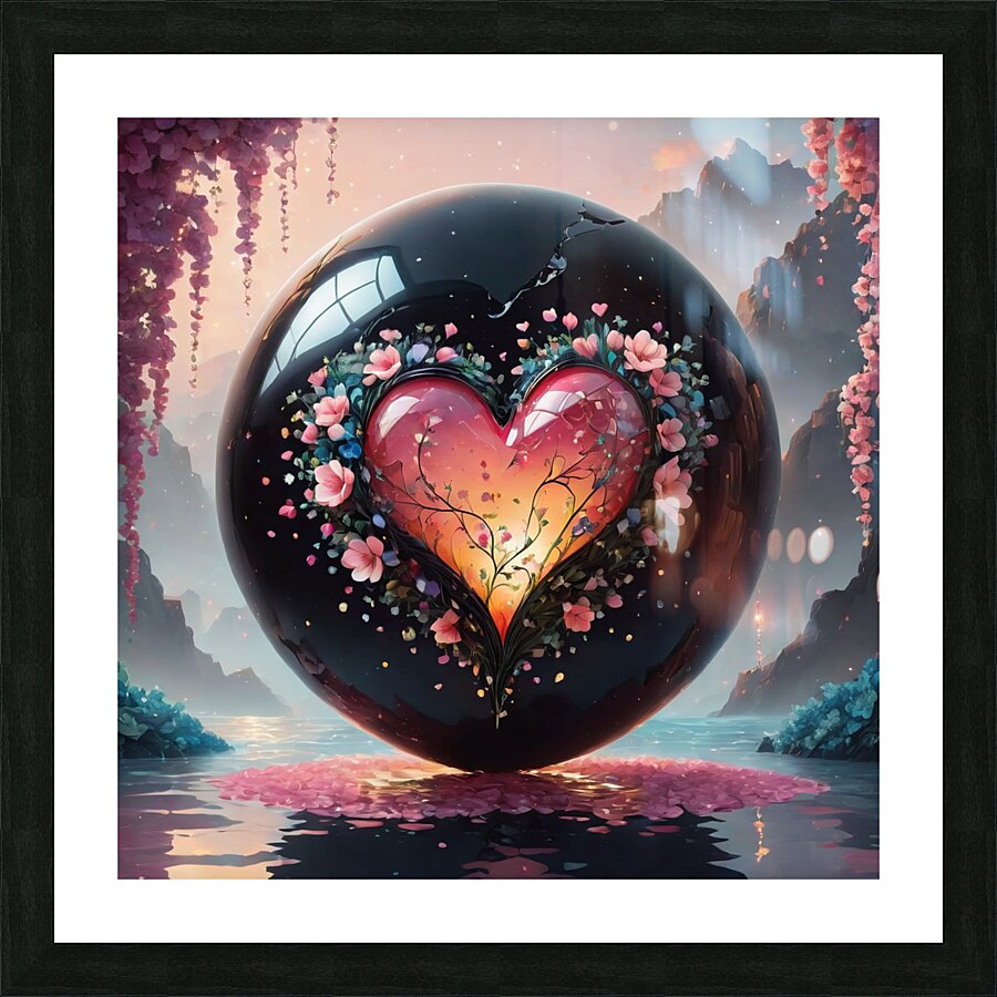 broken heart  Picture Frame print