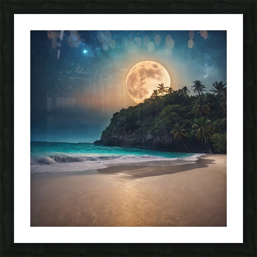 A full blue moon  Picture Frame print