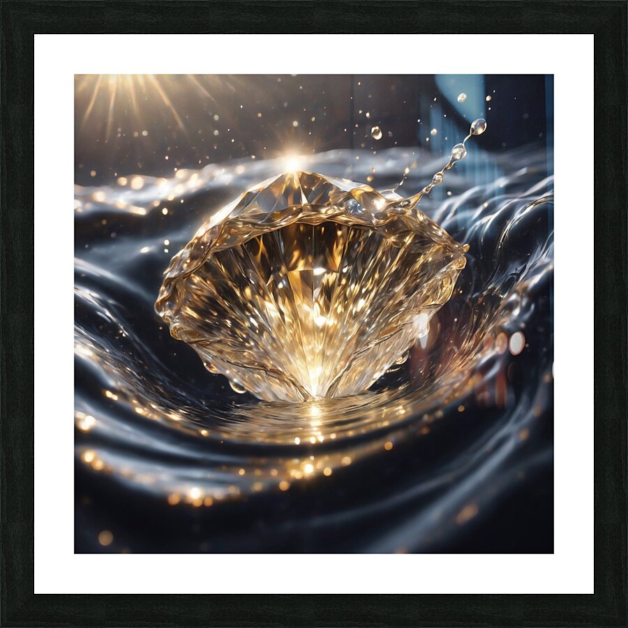  A gold diamond  Picture Frame print