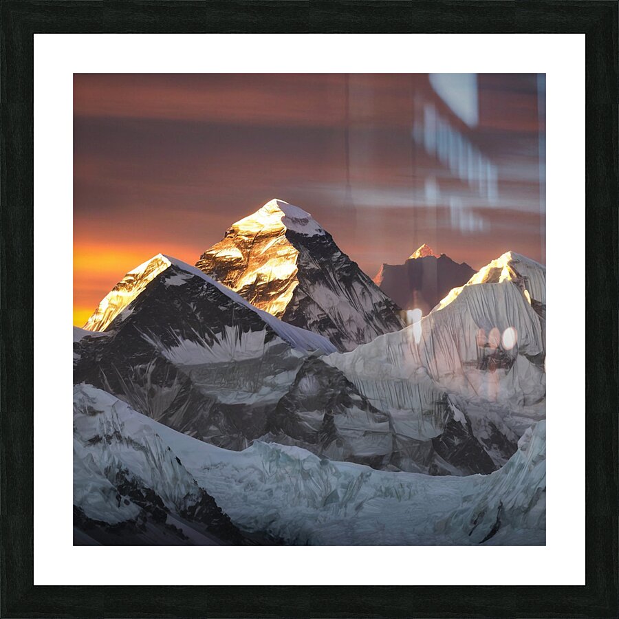 a sunrise over  Picture Frame print