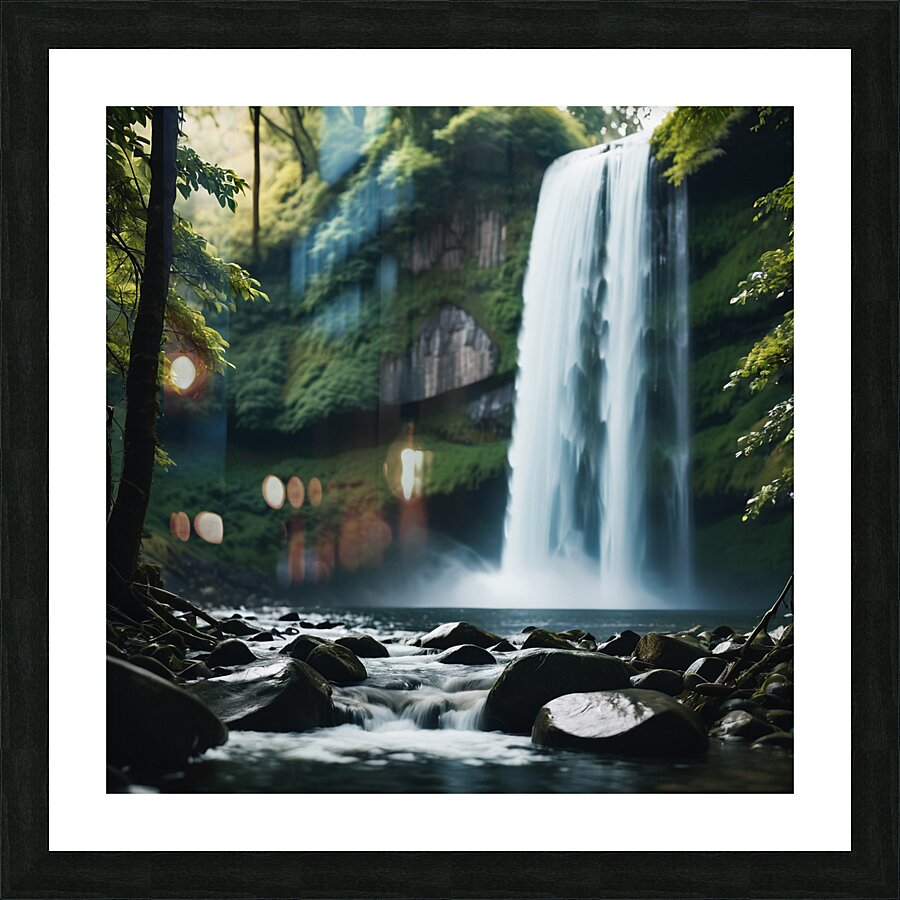  a waterfall  Picture Frame print