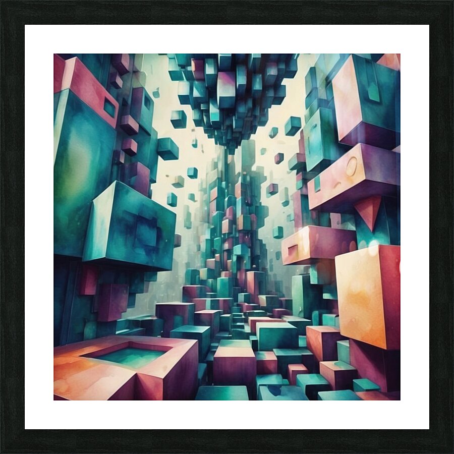  matrix  3D  sur  Picture Frame print