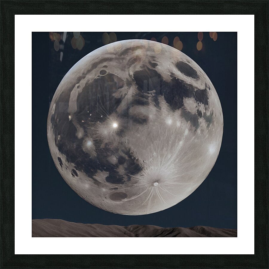  moon is approach Picture Frame print