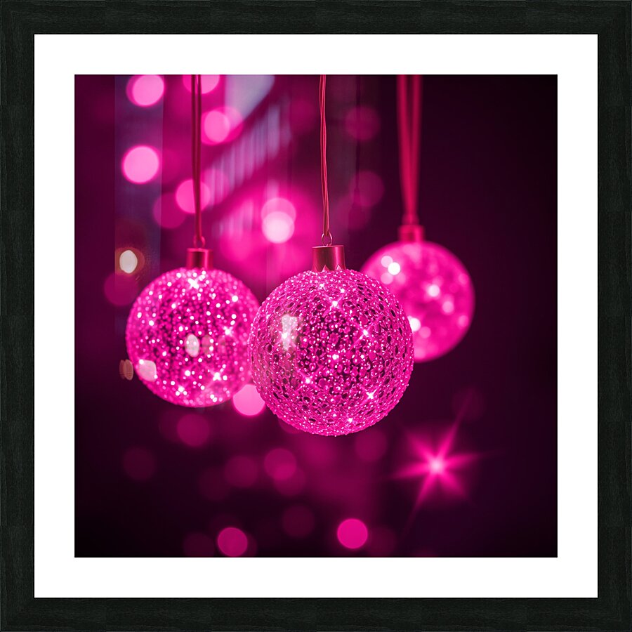  glitter balls  Picture Frame print
