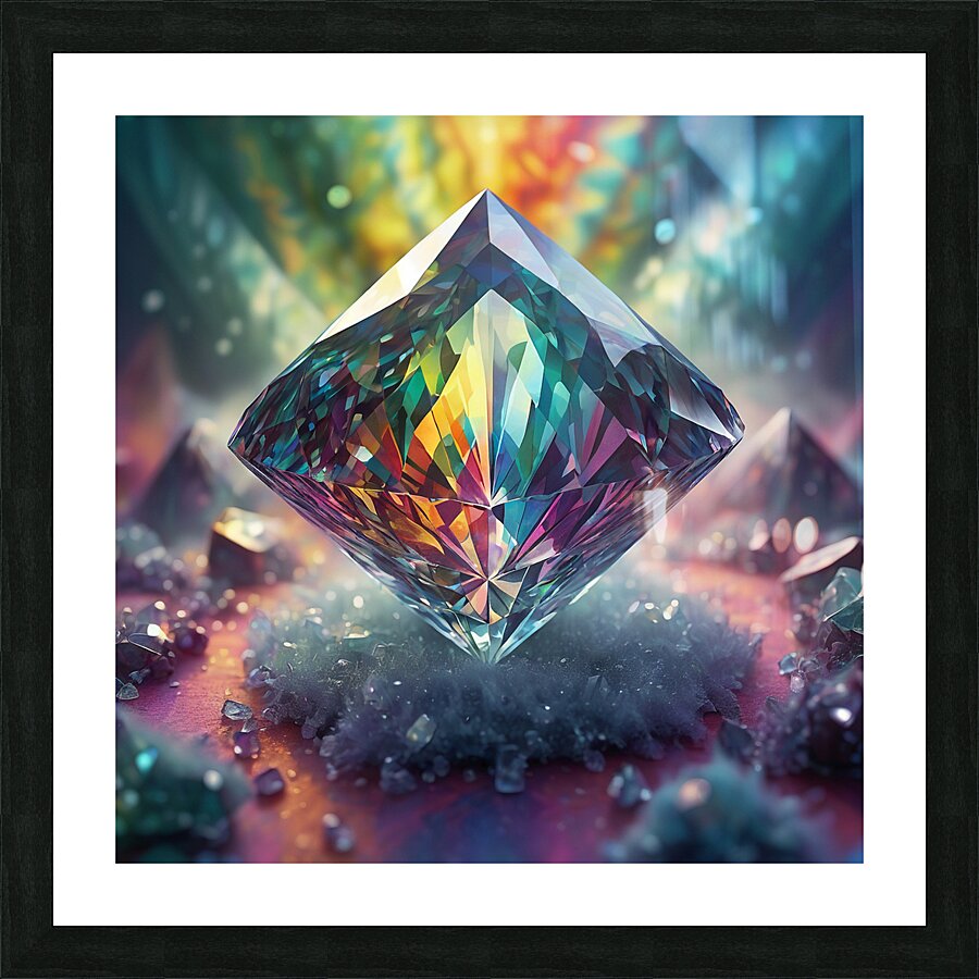 Glass diamond  Picture Frame print