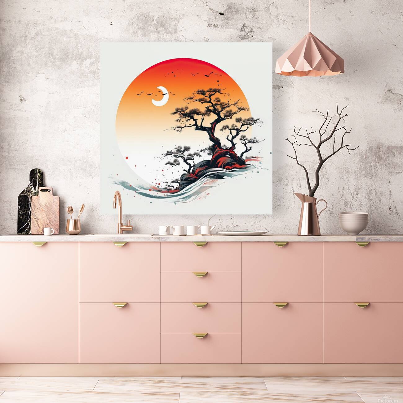 sun and tree Reproduction