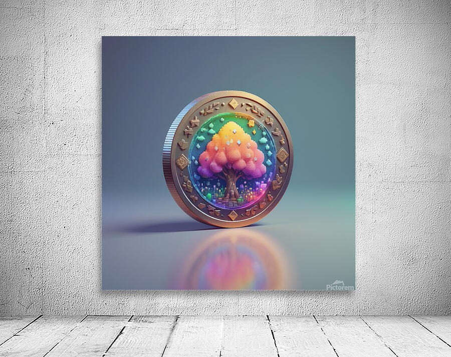  Pixel art coin Wall Preview