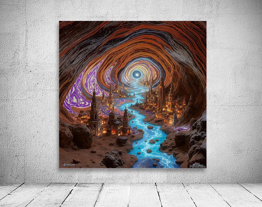  spirographic landscape  Wall Preview