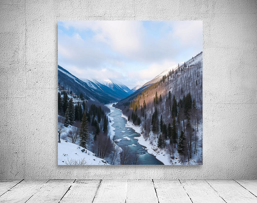 winter river valley Wall Preview