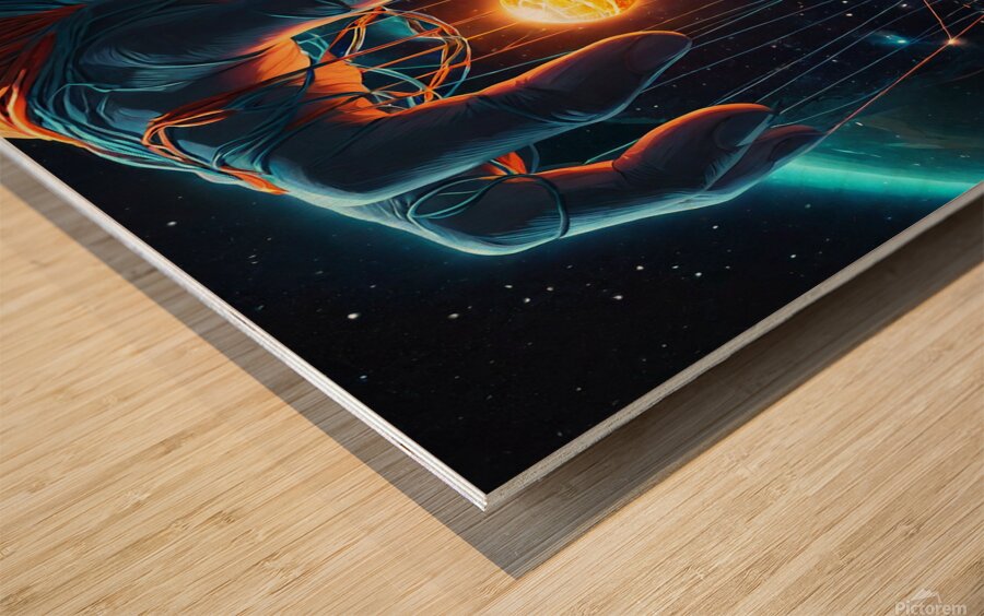  Hand with String Wood print