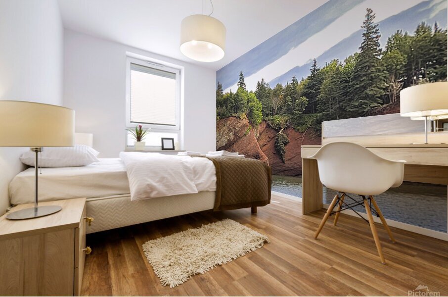 Fundy Bay caves Mural print