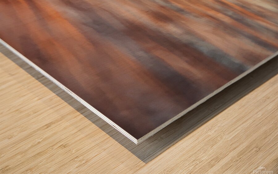 Silhouette Birds Sunset Wood print