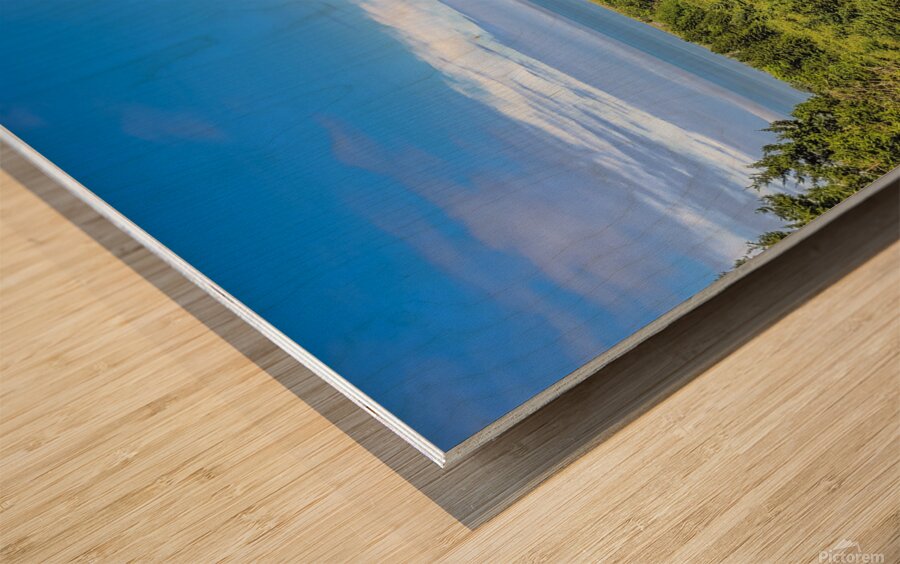 Sea View from Mountain Wood print