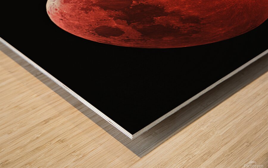 Blood Moon Wood print