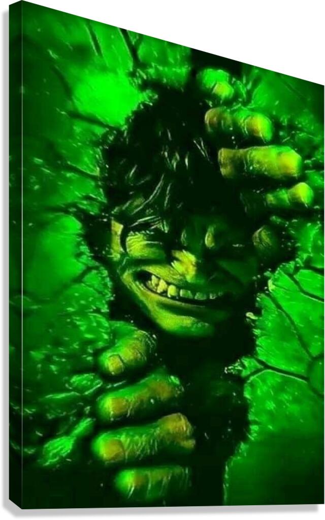 Hulk Smashing Through Wall  Canvas Print