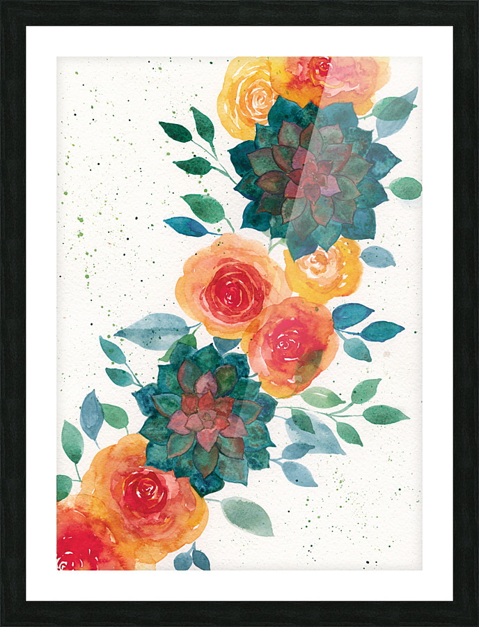 HOUSELEEKS & ROSES Picture Frame print
