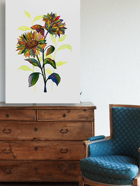 THE COLORFUL SUNFLOWER by Rena Matha
