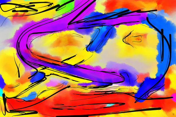 Abstract line art the 5th horizontal Digital Download