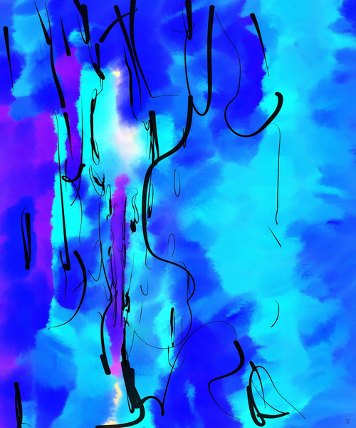 Abstract line art the 17th vertical Digital Download